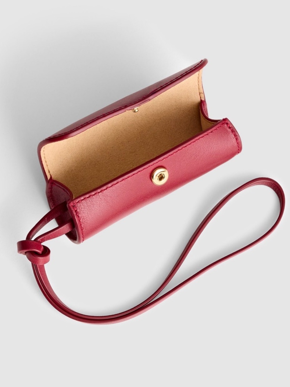 NWT/ Madewell Red Leather Lipstick Case Wristlet